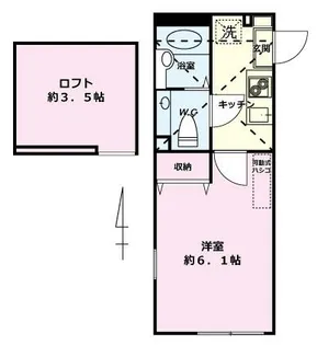 アザーレ・パッシオ栗谷D【2階】の間取り