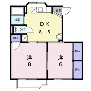 グリーンハイツA【2階】の間取り