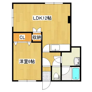 夕陽ヶ丘ハイツ【2階】の間取り