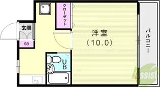 フルール名谷【2階】の間取り