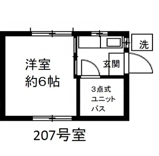 二村ハイツ【3階】の間取り