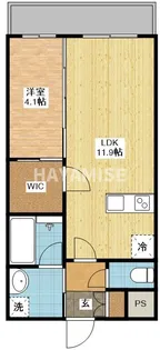 ヴィオラ本河内【4階】の間取り