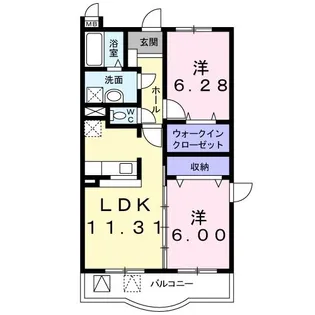 セレーノ壱番館【2階】の間取り