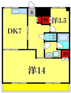 シティハイム雅【1階】の間取り