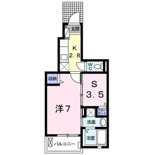 スクエア日永【1階】の間取り