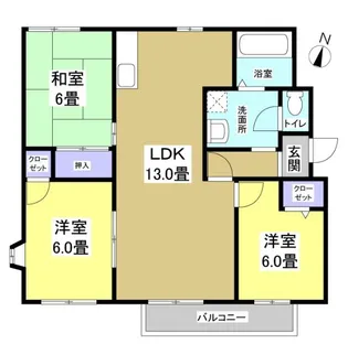 フレグランスタウン【1階】の間取り