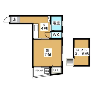 メゾネットヒラヤマ【2階】の間取り