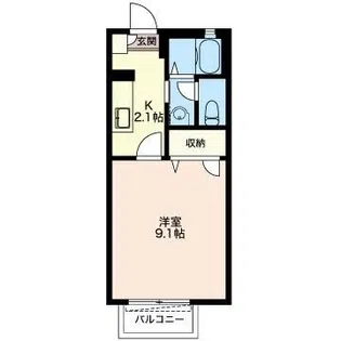 オレンジヒルズD【1階】の間取り