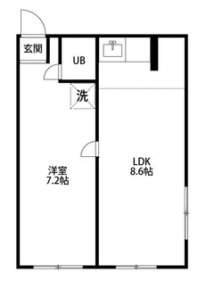 コーポ福生【1階】の間取り