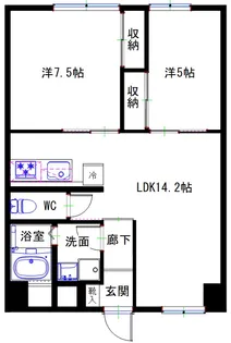 ウエストS金澤【2階】の間取り