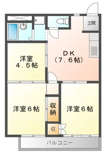 アーバンハイツ A【2階】の間取り