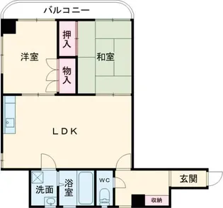 オリエントリバーマンション【5階】の間取り