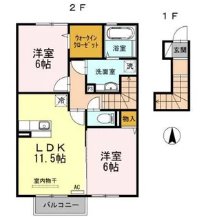 ブランズ向新庄【2階】の間取り