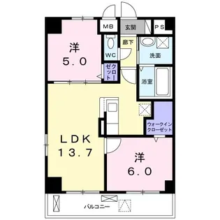 プラドヴィスタ高師台【5階】の間取り