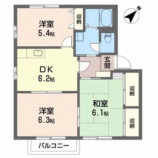 ヴィオラ片山 C棟【2階】の間取り