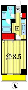 ミリアビタNO.30【6階】の間取り