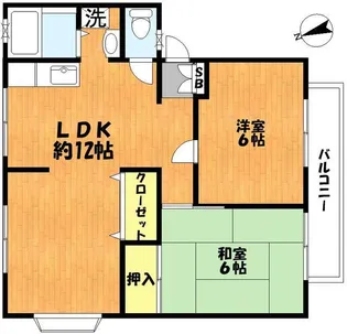 カーサJUNE・B棟【2階】の間取り