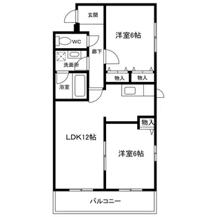 リバーサイド分水【3階】の間取り