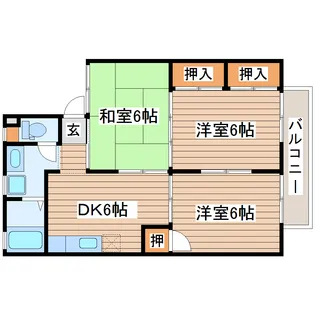セジュールワタナベ【1階】の間取り