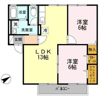 シェソワモリタ【2階】の間取り