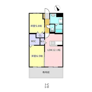 ナインパレス【1階】の間取り