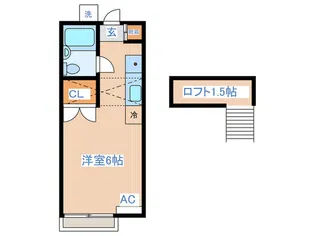 ディオ・ブランドー八王子【1階】の間取り
