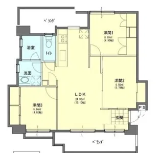 カーサパシフィカ首里寒川【1階】の間取り