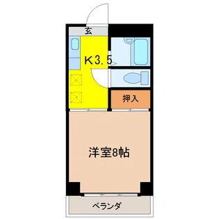 フラワーパレス【4階】の間取り