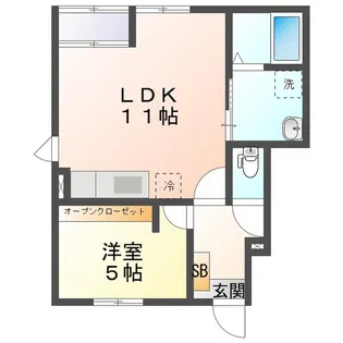 ベレッツァ四日市大矢知【1階】の間取り