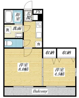 ボナールK壱番館【1階】の間取り