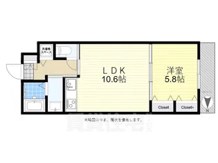 プルエールコート【1階】の間取り