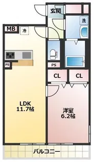 フィオーレ旭町【1階】の間取り