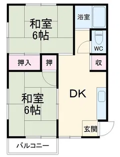 ハウス秋山A棟【1階】の間取り