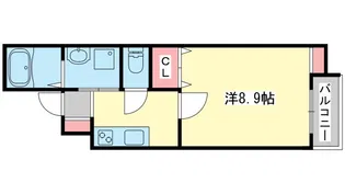 ヴィアソーレ茨木【2階】の間取り