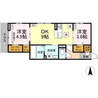 セレスティア南花畑VI【1階】の間取り