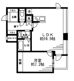 レジディアタワー麻布十番【13階】の間取り