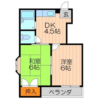 秀和第2ハイツ【4階】の間取り
