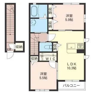 CasaRegio カーサレジオA【2階】の間取り