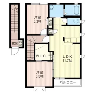 アベルト・コートB【2階】の間取り