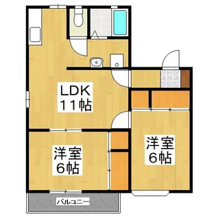 ファーム・ヴィレッジ B【2階】の間取り