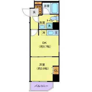 ディアレイシャス南砂町【4階】の間取り