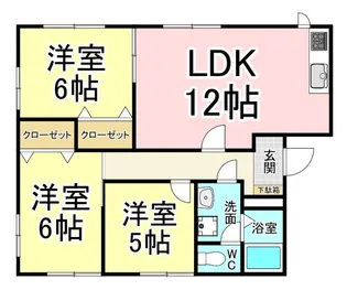 福岡県北九州市八幡西区三ツ頭2【アパート】の間取り