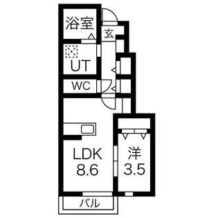 太鷲苑II【1階】の間取り