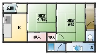 旭第1ハイツ【1階】の間取り