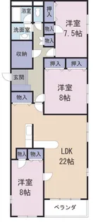 群馬県前橋市元総社町【マンション】の間取り