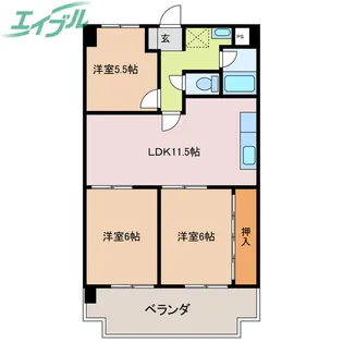 ハムステッドコート【2階】の間取り