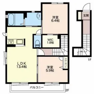 グランドパレスB【2階】の間取り
