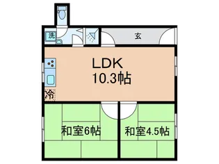 京都市東山区福稲上高松町一戸建【1階】の間取り