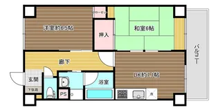 ダイアパレス渡里町【4階】の間取り