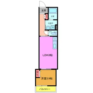 ペルル穴川【3階】の間取り